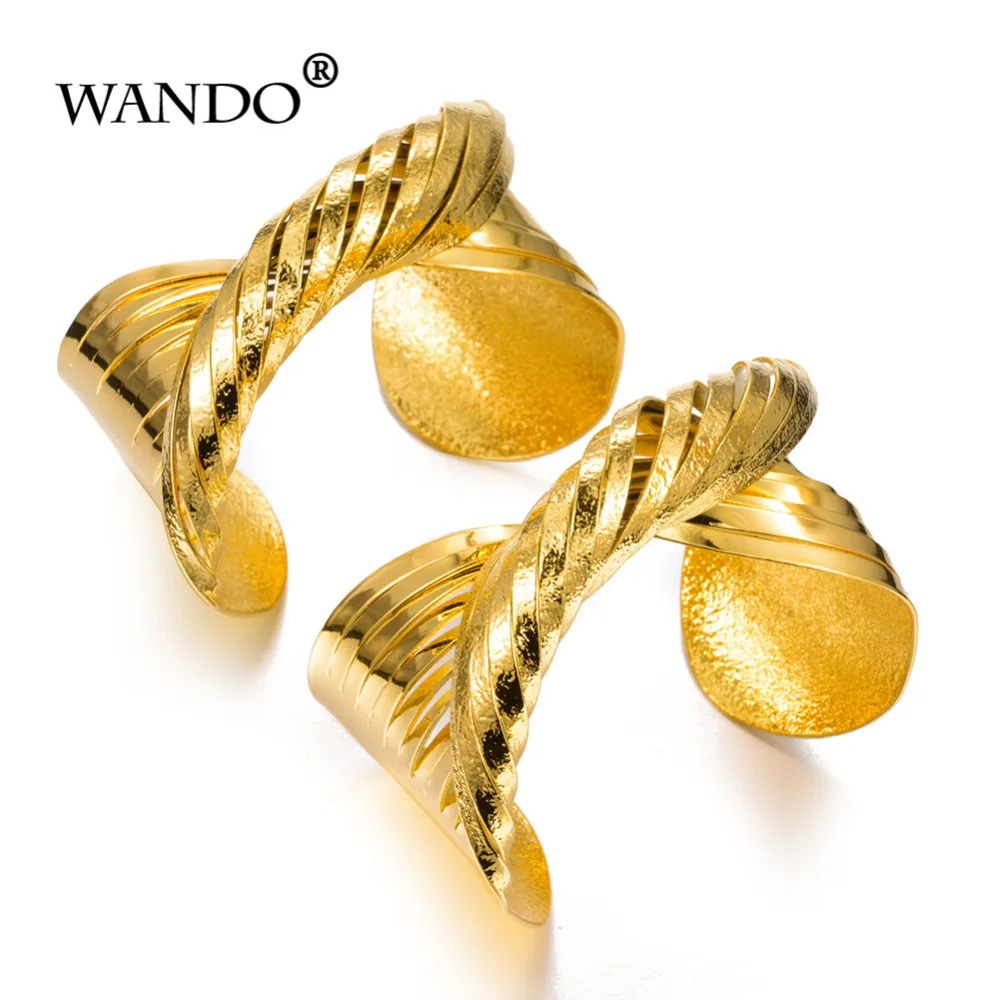 WANDO 2 шт./лот модные ювелирные украшения золото витая металлическая ротанга