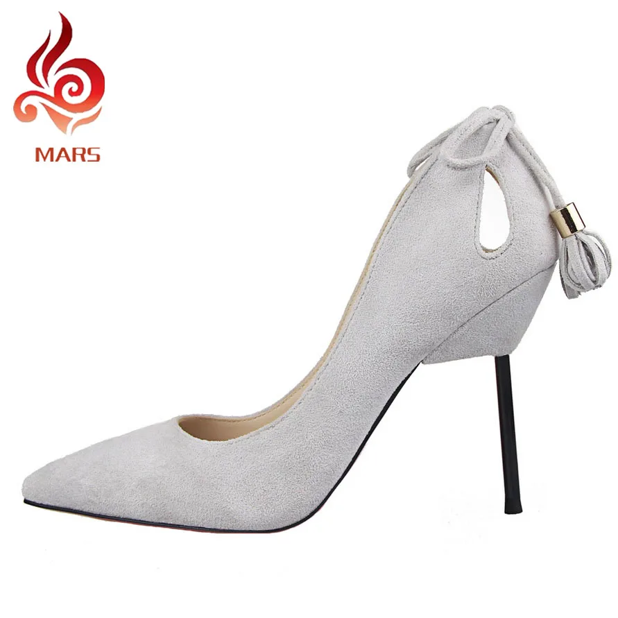 Мода тенденция 2016 женщин на высоких каблуках кисточкой насос дамы в шотландские