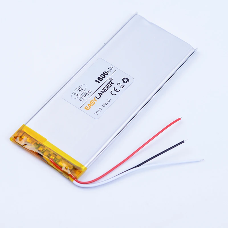XWD 323696 323696P 3.8V 1600mAh Rechargeable li-Polymer Li-ion Battery For china clone I6 goophone 6s MTK andorid phone 6PLUS