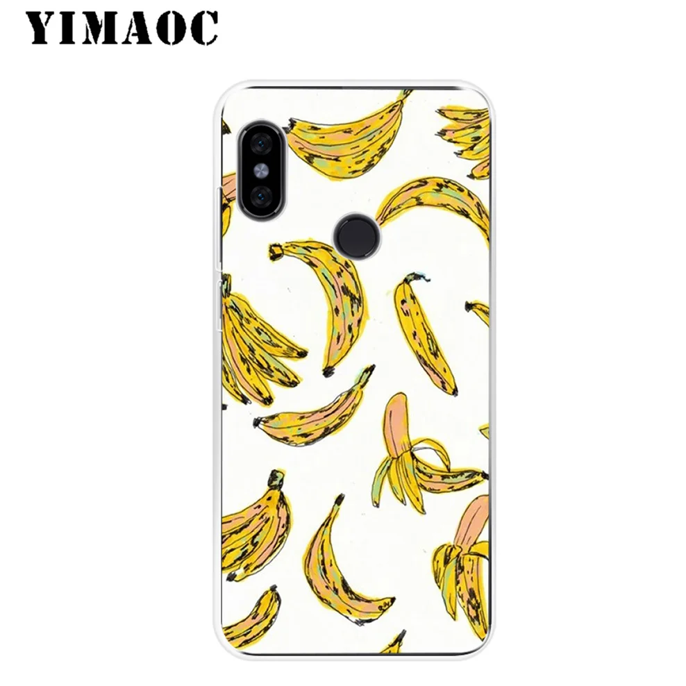 YIMAOC Banana Cute Funny Soft Silicone Case for Xiaomi Redmi 6 6A 5A 5 S2 Puls Note 8 7 4X 4 4A Pro Go |