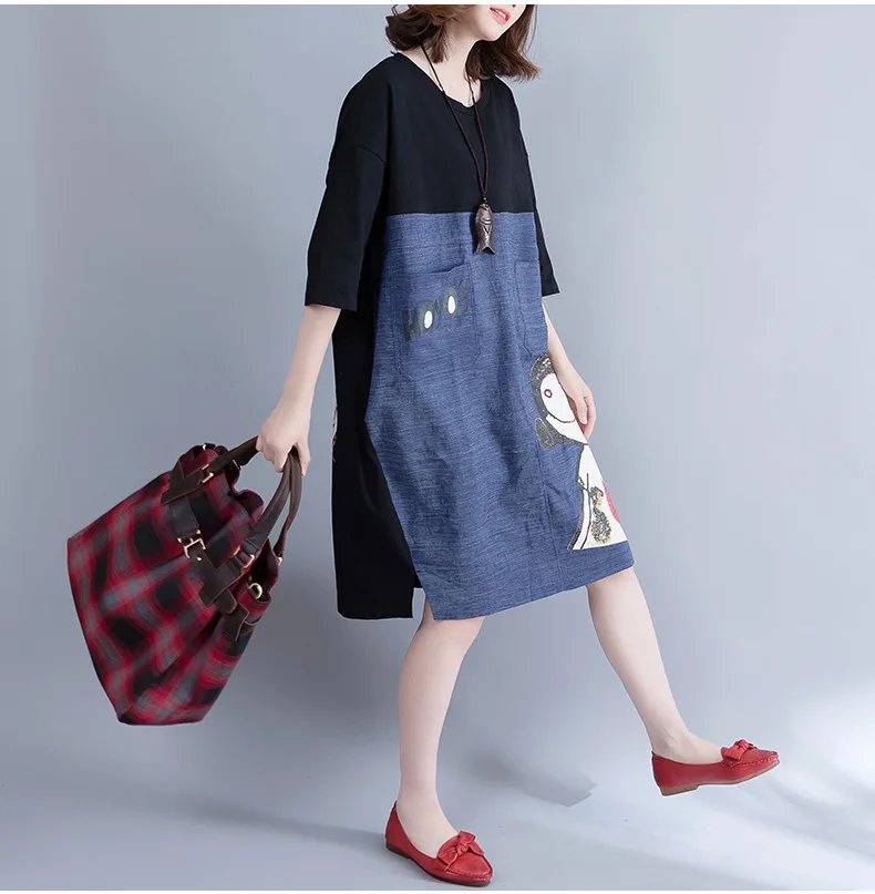 NINICE 2018 mainstream loose maternity wear round neck in Europe and America matenity dress |