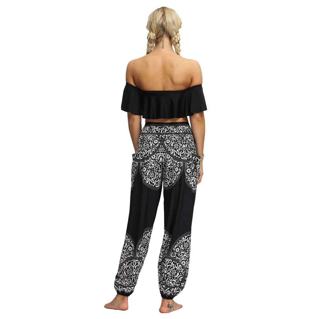 Повседневные женские штаны-шаровары; pantalones mujer pantalones de mujer; уличная одежда; коллекция года; свободные хиппи-мешковатые Boho Aladdin брюки; Z4