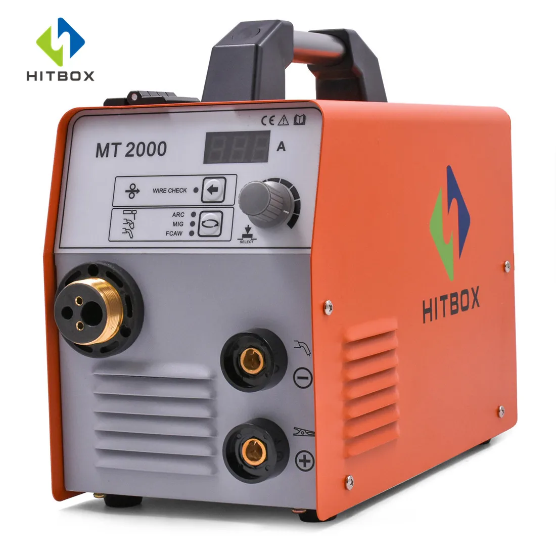 HITBOX Mig сварочный аппарат MIG ARC TIG 220 В из нержавеющей стали сварочный аппарат для железа MT2000 функциональный газообразный MAG