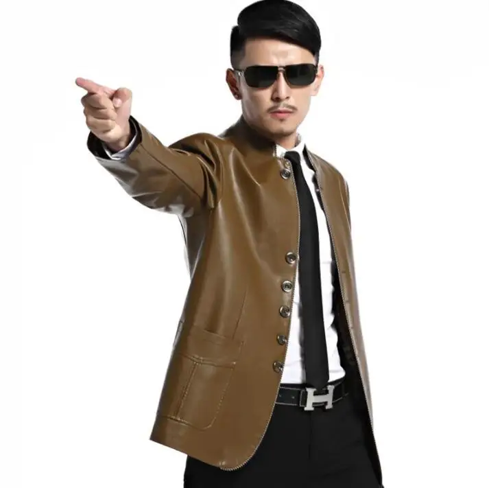 Spring autumn slim leather jacket men jaqueta de couro masculino motoqueiro chaqueta hombre mens faux leather coats youth korean