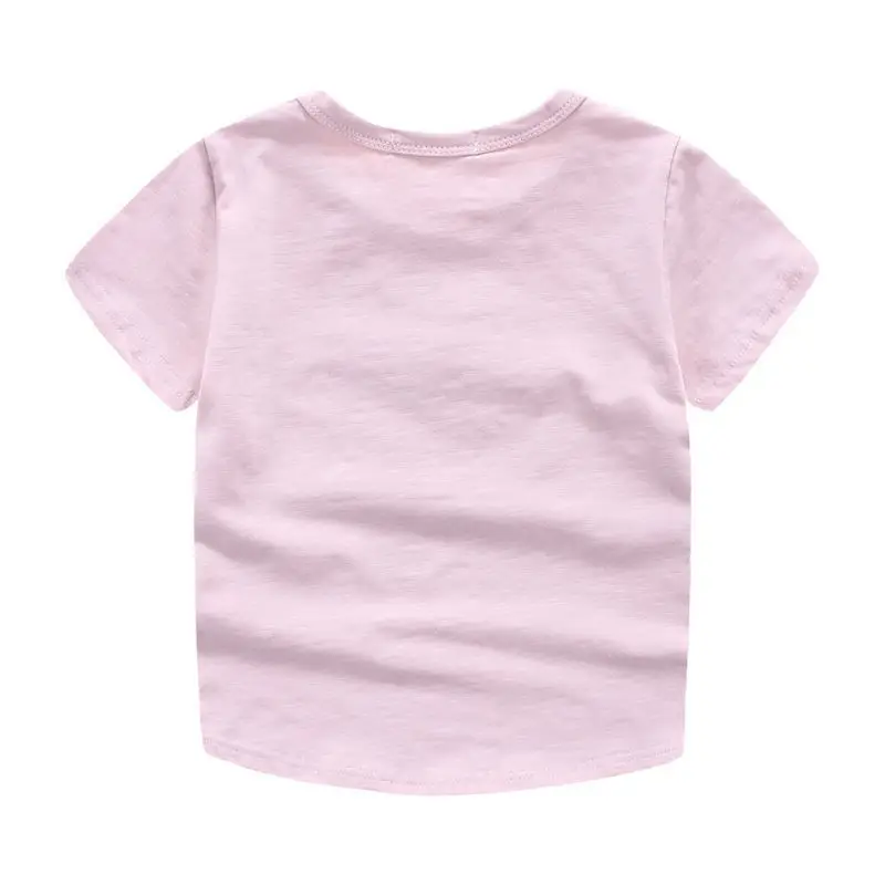 Футболка детская летняя из бамбукового хлопка с нашивками в виде слона|cartoon