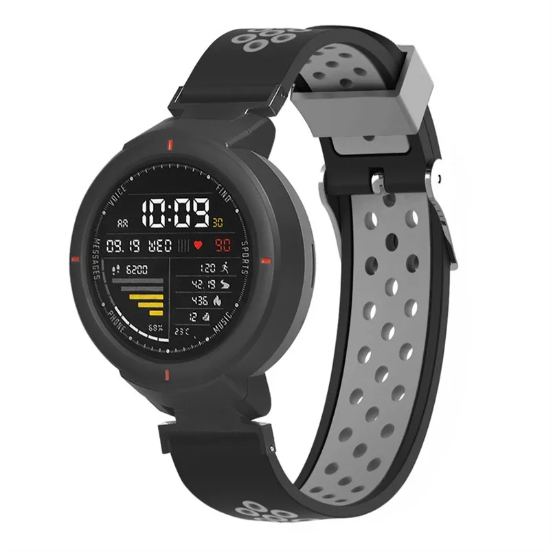 Сменный ремешок спортивный текстура мягкий силиконовый для часов Huami Amazfit Verge 20 мм