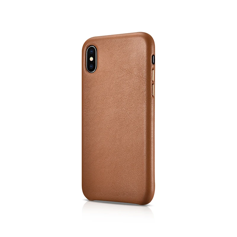 Топ из натуральной кожи чехол для iPhone X XS MAX XR icarer из натуральной воловьей кожи держатель для сотового телефона ультра тонкий