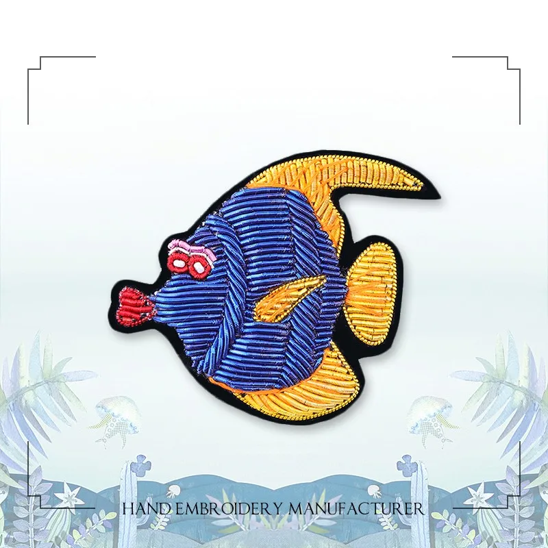 Devil-fish вышивка индийская шелковая булавка На нашивке брошь нашивки для одежды