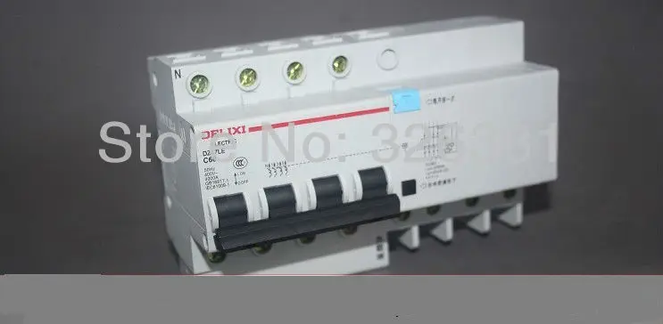 DELIXI DZ47LE 63 C60 4P 3P + N 32A защита цепи низкого напряжения Выключатель остаточного тока