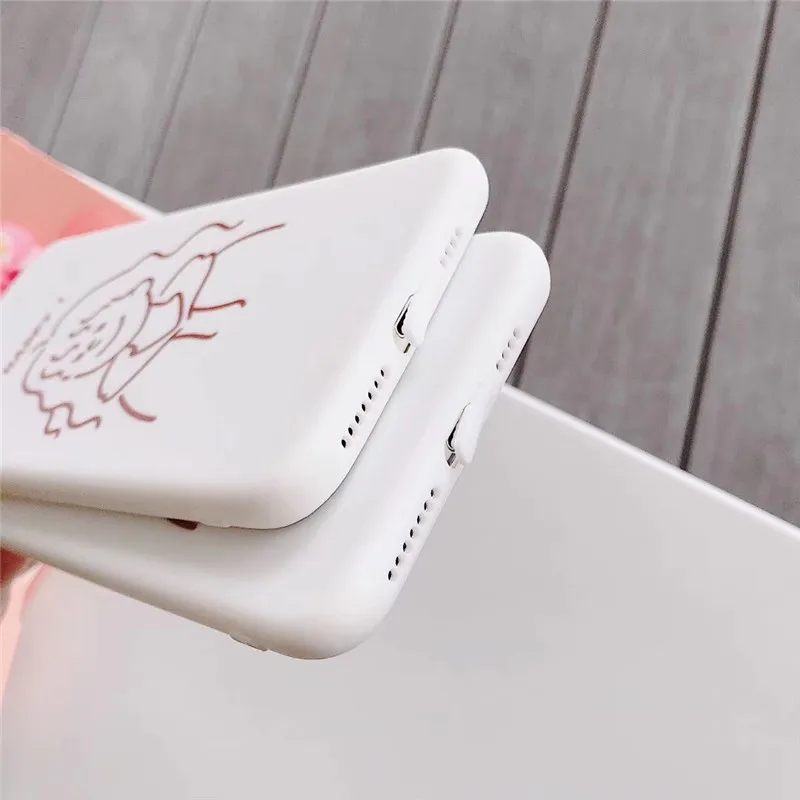 Ins мультфильм мальчик девочка чехол для телефона iphone XS MAX XR X 6 6s 7 8plus пары защитный