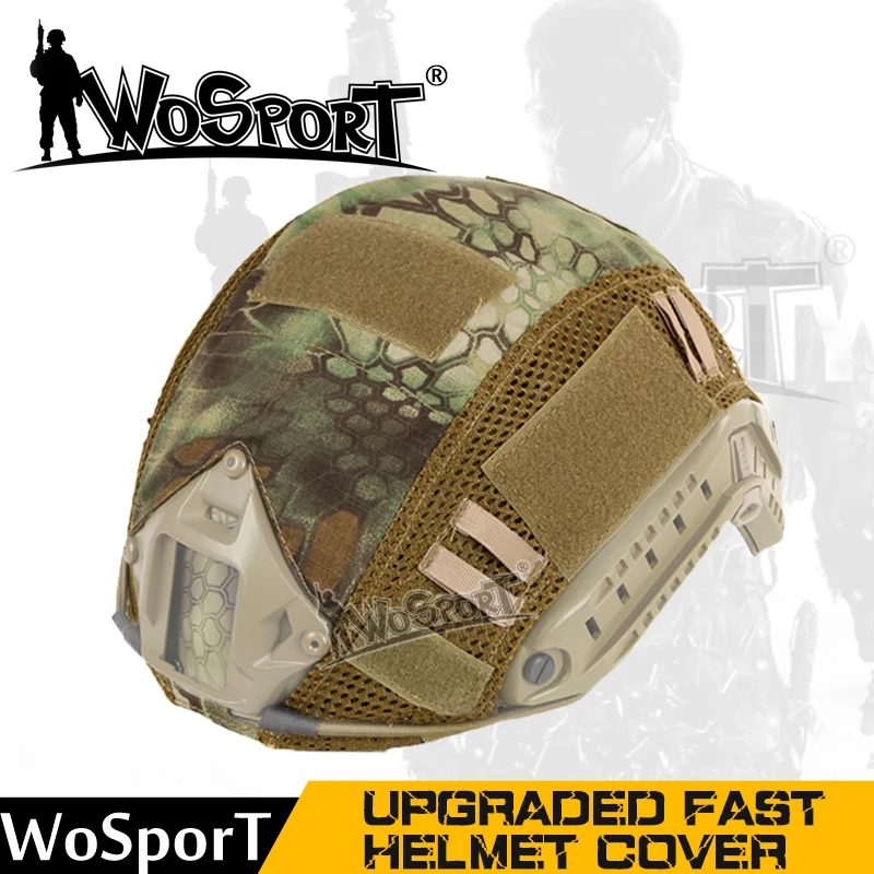 

Чехол для шлема WOSPORT, тактический, быстродействующий, для охоты, страйкбола, пейнтбола, ткани MH, PJ и BJ, стильный аксессуар для шлема в стиле ми...
