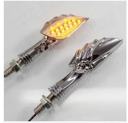 Универсальный светодиодный поворотник с черепом для Yamaha VStar 400 650 1100 1300 Virago Xv 250 535