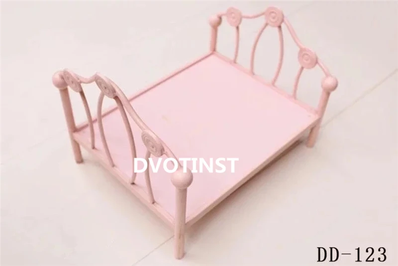 DD-123 Dvotinst новорожденный реквизит для фотосъемки Железный позирующий Принцесса Мини-кровать позер для детской фотосъемки аксессуары для фотосъемки реквизит для студии - Цвет: DD-123