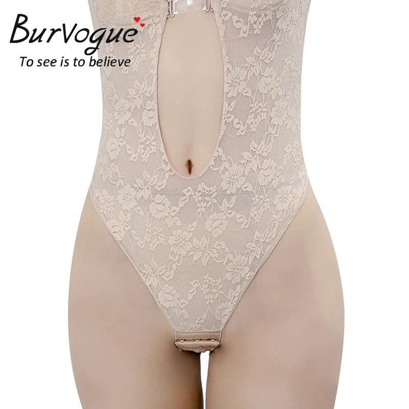 Burvogue сексуальное женское кружевное платье с открытой спиной Корректирующее