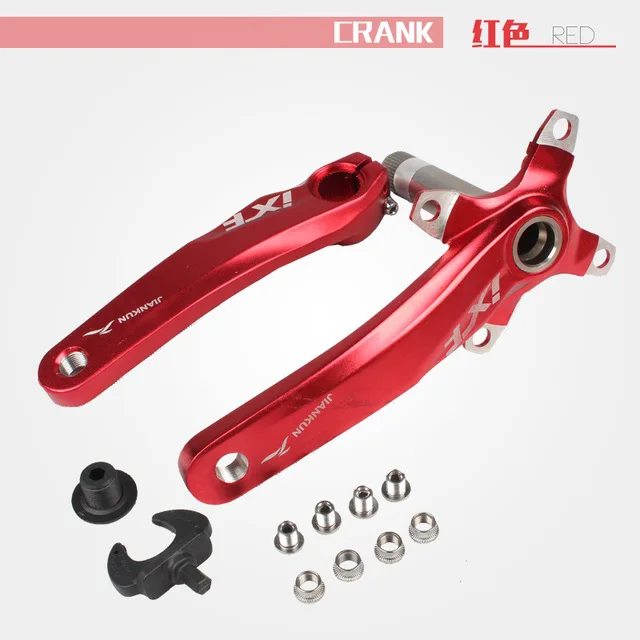 Red IXF bcd104мм CNC велосипед шатун MTB велосипед Кривошип с нижним кронштейном горный велосипед Кривошип горный велосипед запчасти - Цвет: Red