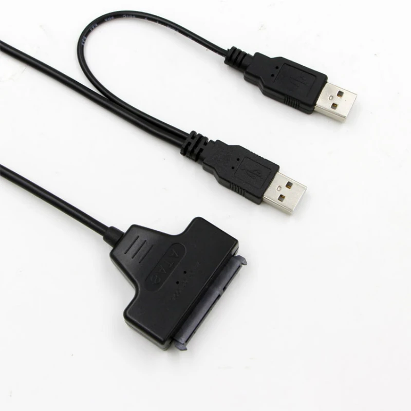 

2022 SATA к USB 2,0 к 7 15 22pin АДАПТЕРНЫЕ кабели Внешнее питание для 2,5 ''Ssd Hdd жесткий диск конвертер
