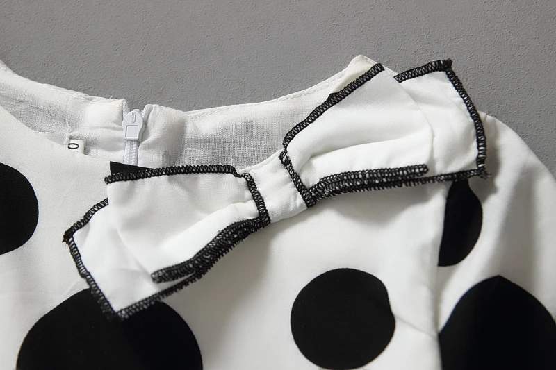 Print Girls Clothes Black Dot Cotton Long Sleeves Girl Dress Europe Style Cute Children Spring Summer | Детская одежда и обувь