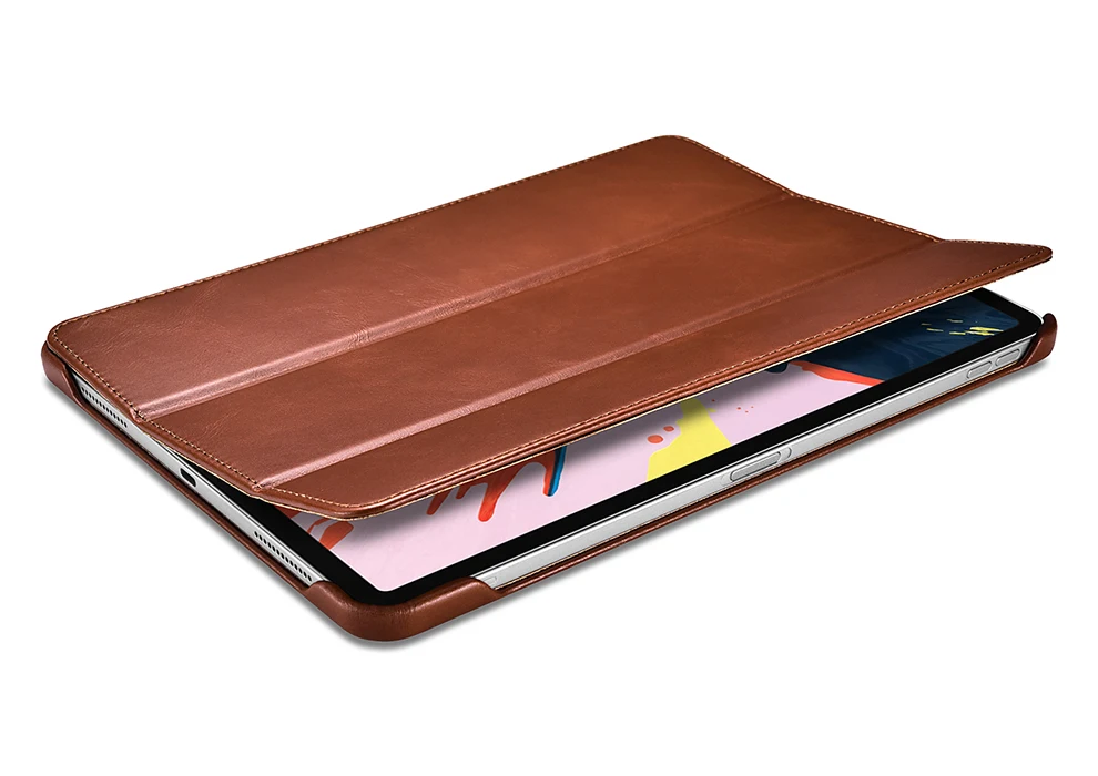 ICARER для iPad Pro 11 чехол винтажный из натуральной кожи флип-чехол-книжка смарт-чехол для Apple iPad Pro 11 дюймов крышка авто Пробуждение спальные мешки