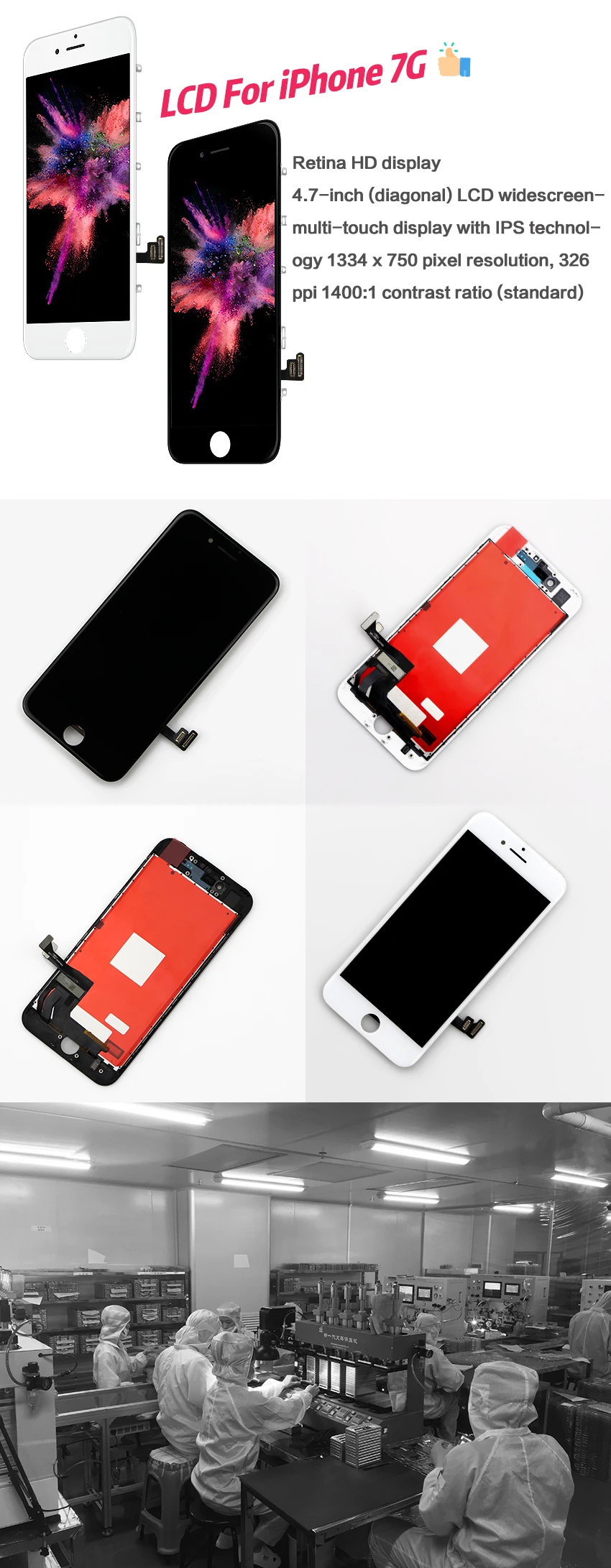 AAA+++ для iPhone 6 6S lcd абсолютно для iPhone 5 5S 7 Дисплей с 3D кодирующий преобразователь сенсорного экрана в сборе Замена