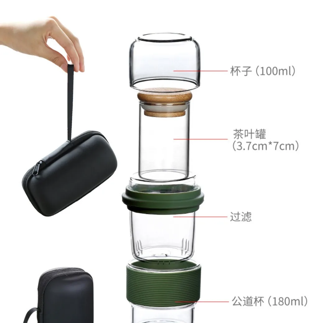 WIZAMONY дорожная сумка китайский чайный набор кунг-фу gaiwan Чайник чашки стеклянная ярмарка кружка Чайные Наборы белая керамика fot подарок пуэр посуда для напитков