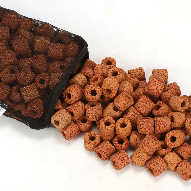 500 г керамический био пористый фильтр для аквариума с сеточным мешком