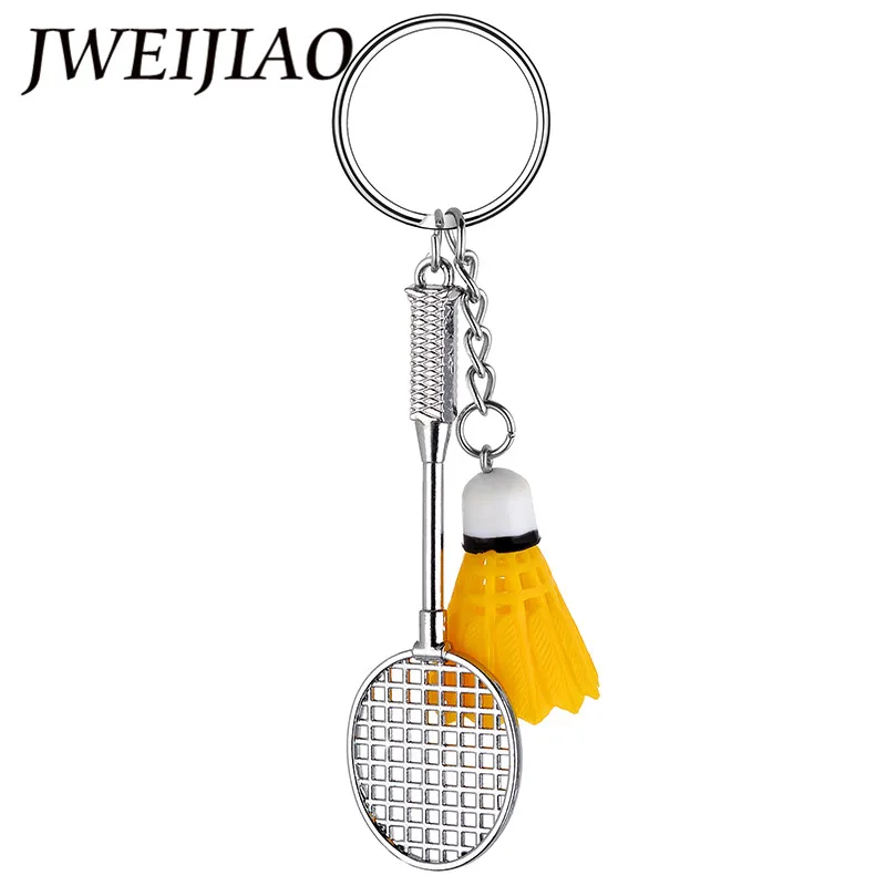 Новинка брелок JWEIJIAO из сплава ракетка для бадминтона Детская Спортивная