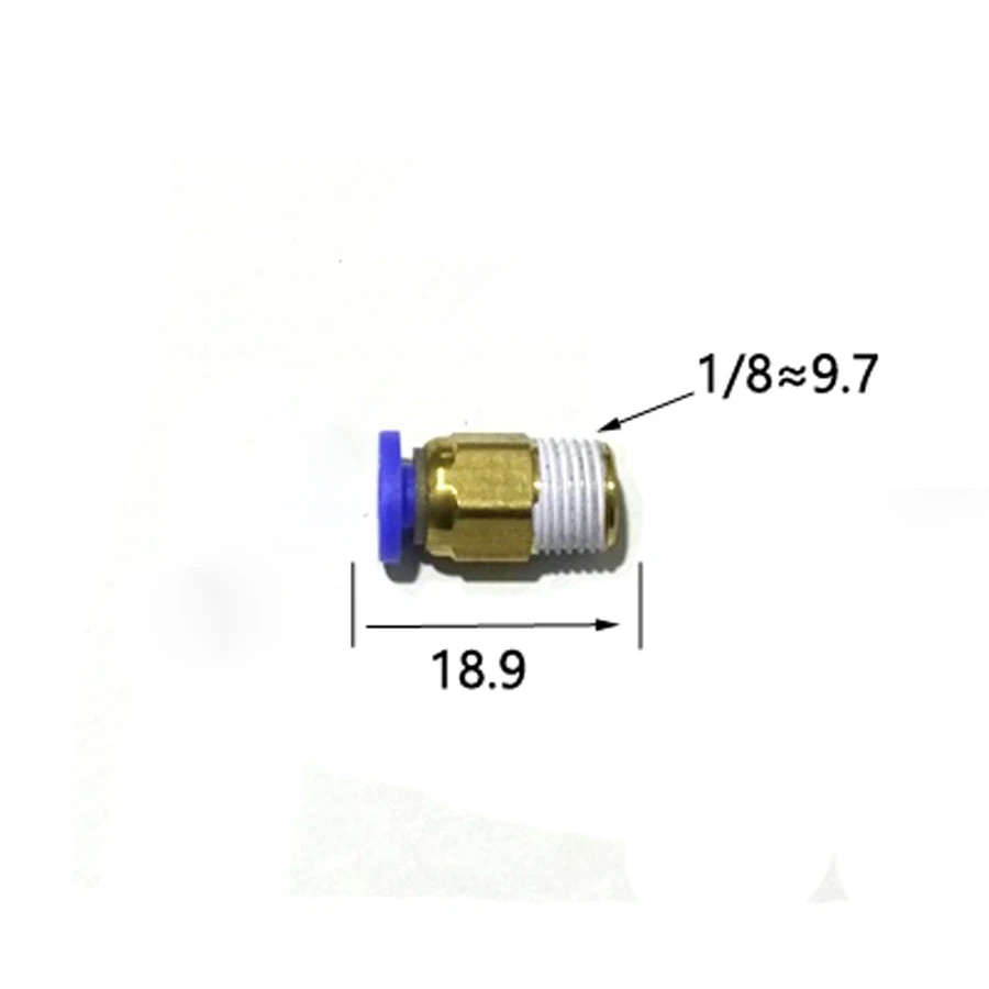 DN6 1/" 1/4" 3/" 1/2" 3/" BSP Мужской x 4/6/8/10/12/16 мм шланг латунь Нажмите, чтобы подключить один сенсорный фитинг Быстрый пневматический