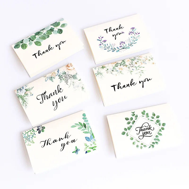 

6pcs/lot Retro Rural Greeting Cards Thank You Card with Envelope for Holiday Season Mother' Day Blessing Cards AQ120
