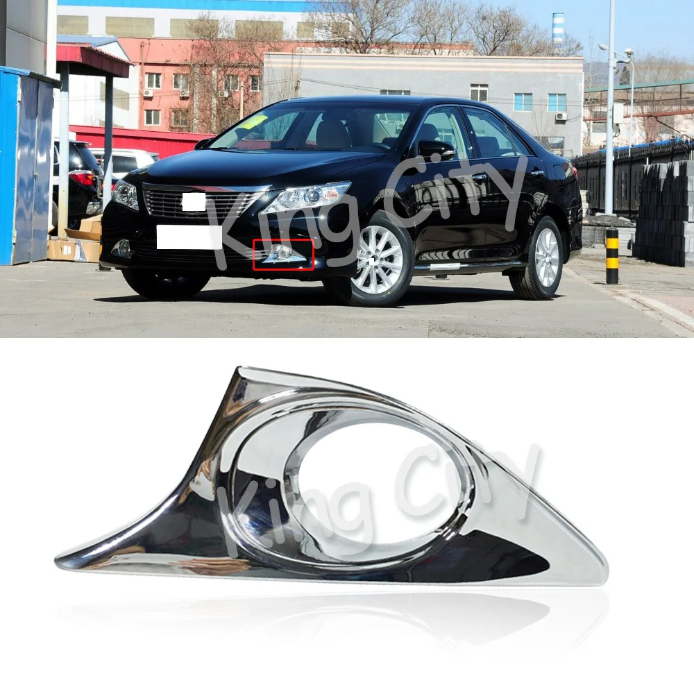 Capqx для Toyota Camry 2012 2013 Chrome ПТФ в передний бампер лампы Накладка Foglight декоративные гарнир Кепки капюшон