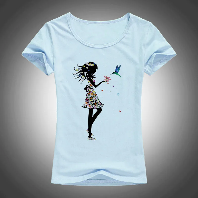 Женская летняя футболка с цветочным принтом модель F77 2017|women tees|fashion teest shirt women summer |