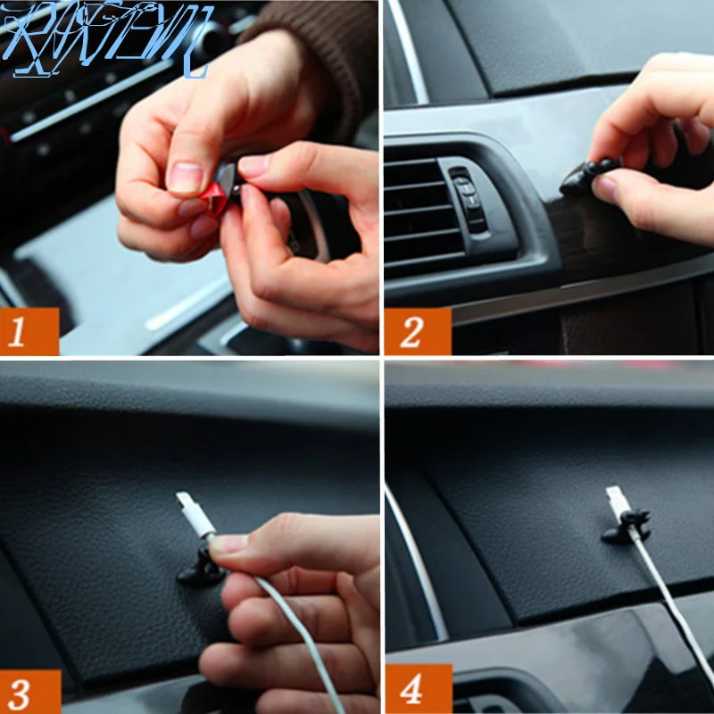 8 шт. автомобильное зарядное устройство зажим для наушников/USB-кабель