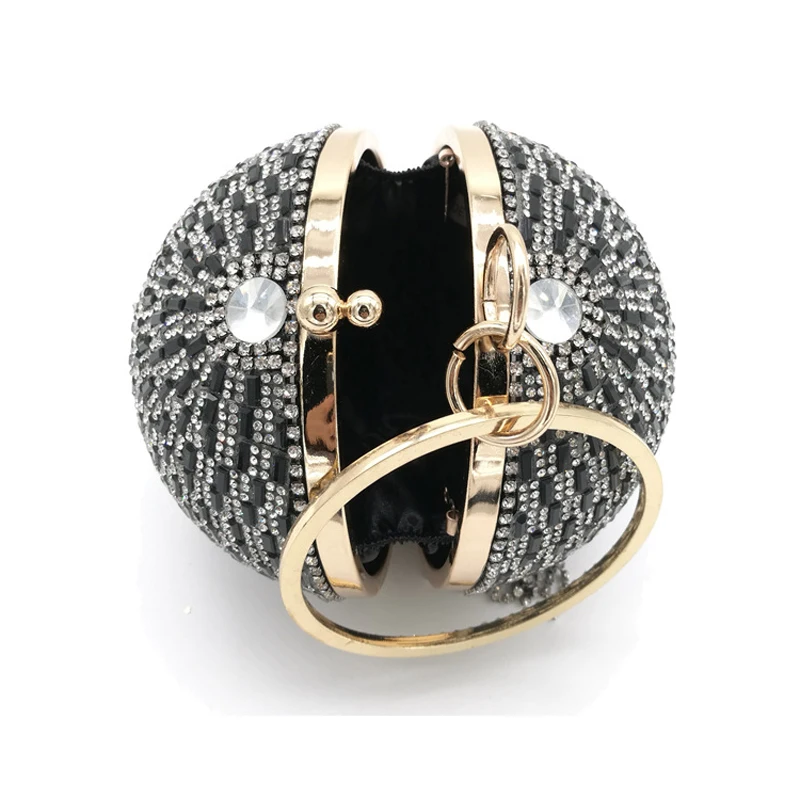 Для женщин клатч для невесты золотого цвета с украшением в виде кристаллов Со