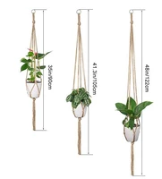 plant hanger flower pot handmade knitting plant holder hanging basket hook for indoor outdoor home garden balcony decoration