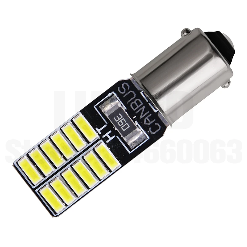2x BA9S светодиодный s T4W супер яркий 4014 светодиодный 24 SMD Автомобильный номерной знак огни авто лампа маркер светильник неполярность DC 12 В