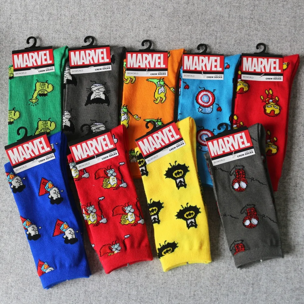 Герой комиксов Marvel General носки с героями мультфильмов Железный человек Капитан