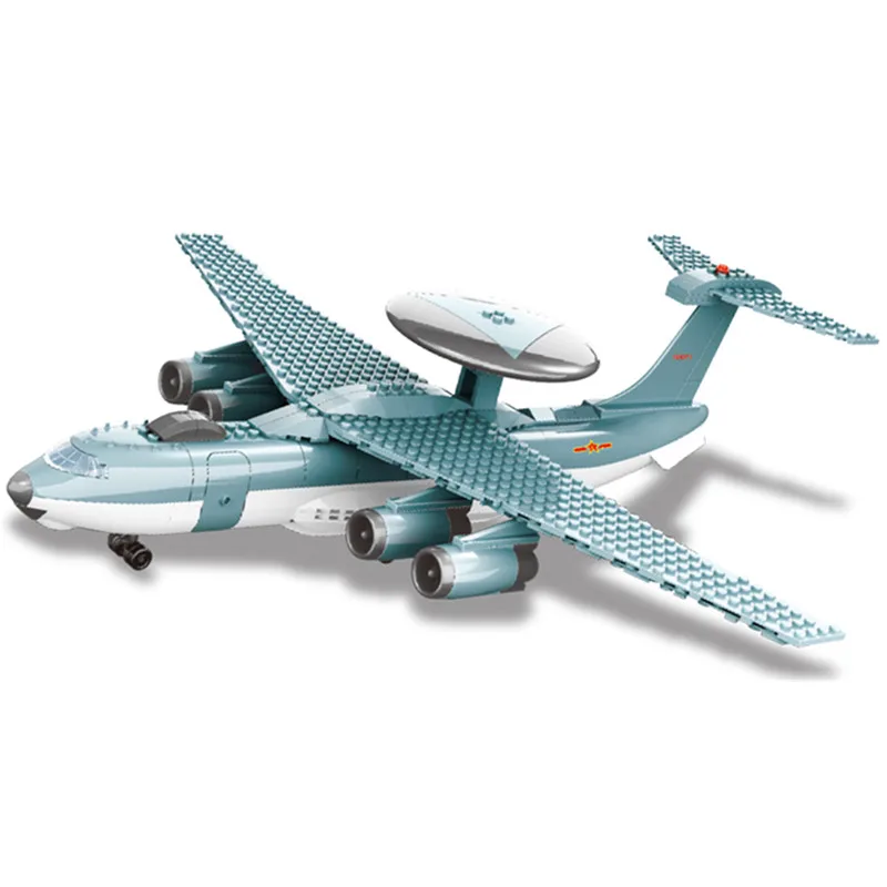 JX004 229 шт. Военная серия раннее предупреждение модель самолета Набор строительных блоков Кирпичи игрушки для детей подарок wange