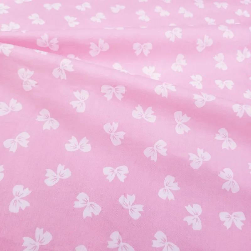 Розовая хлопчатобумажная саржевая ткань Детская Хлопковая стеганая для шитья DIY