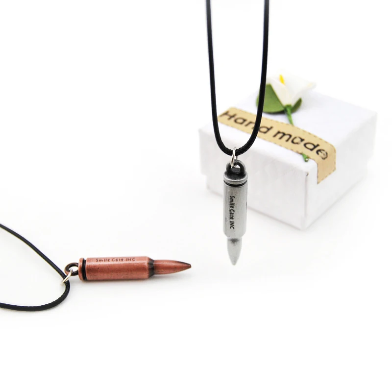 Новинка оригинальная кожаная цепочка Counter Strike колье чокер в виде пули мужское