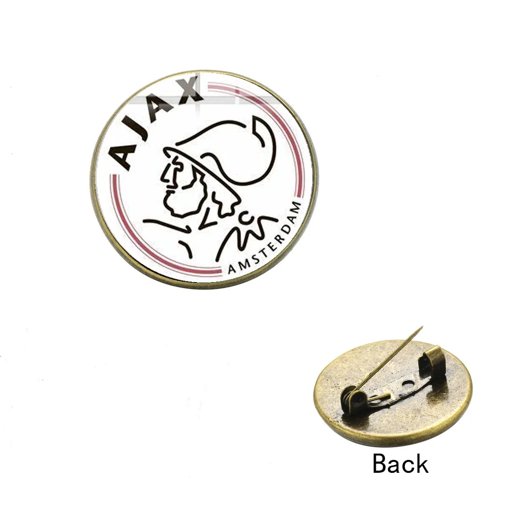 Style 3 SIAN бренд Ajax футбольный клуб коллекция Брошь Кнопка значок футбольные лиги команда стекло кабошон металлические украшения булавки болельщики подарок - Окраска металла: Style 3