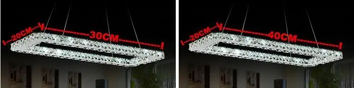 Роскошная Серебряная квадратная Хрустальная светодиодный люстра K9 хрустальный светодиодный светильник/светильник современный светодиодный светильник
