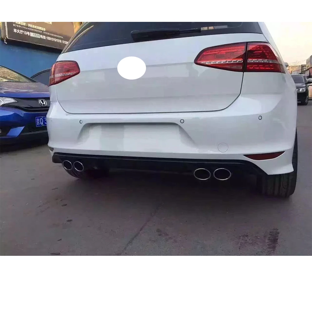 MK7 PP задний бампер диффузор с выхлопной для Volkswagon Golf 7 Standard & GT I R RLINE 2014 2018|rear bumper