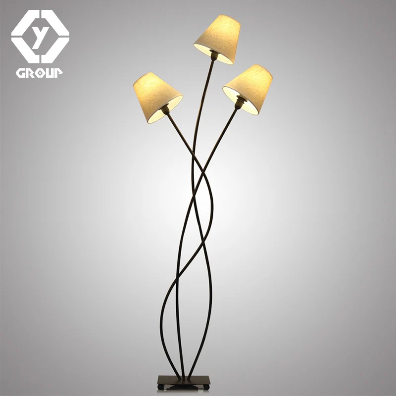 OYGROUP 3 Heads Modern Floor Lamp Contemporary Stylish Elegance in an Antique Finish Beige Lampshade Lighting for Living Room| |