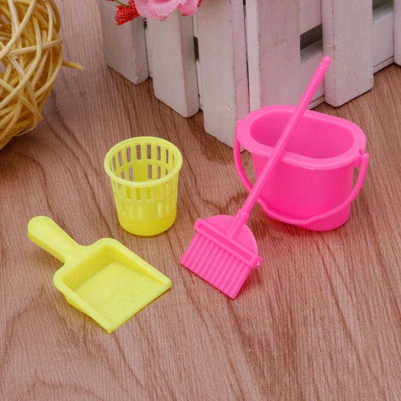 4 шт. набор для чистки мебели дома кукольного домика Барби W15|for barbie|for barbie dollkit |