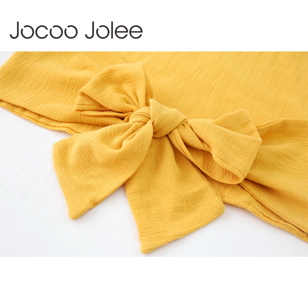 Jocoo Jolee сексуальный женский комбинезон со шнуровкой сзади пляжный комплект из 2