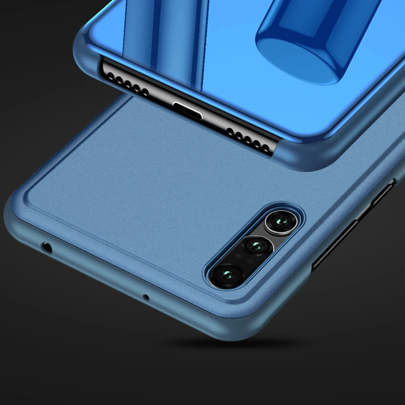 Прозрачный зеркальный чехол для смартфона Huawei P20 P30 Pro модные кожаные чехлы с