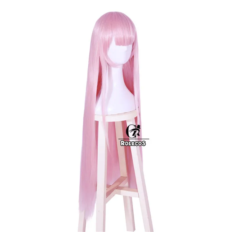 ROLECOS аниме DARLING in the FRANXX 02 Косплей волосы Zero Two Косплей 100 см Длинные розовые Косплей головные уборы синтетические волосы
