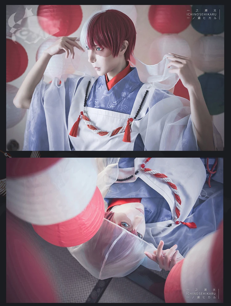 [Сток] Аниме Boku no Hero Academy Todoroki Shouto цветочное нарядное кимоно униформа Косплей Костюм Хэллоуин