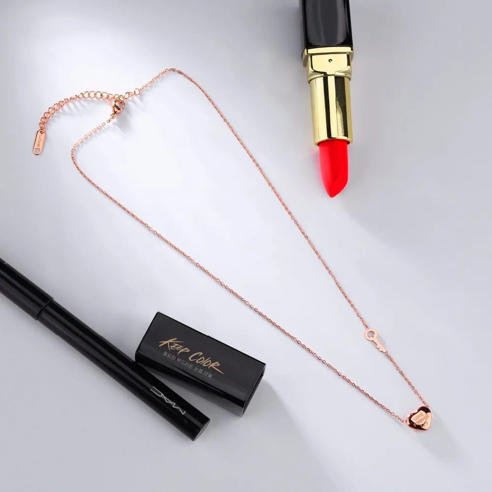 Женская Цепочка Из Нержавеющей Стали Под розовое золото|brand necklace|fashion necklacenecklace brand