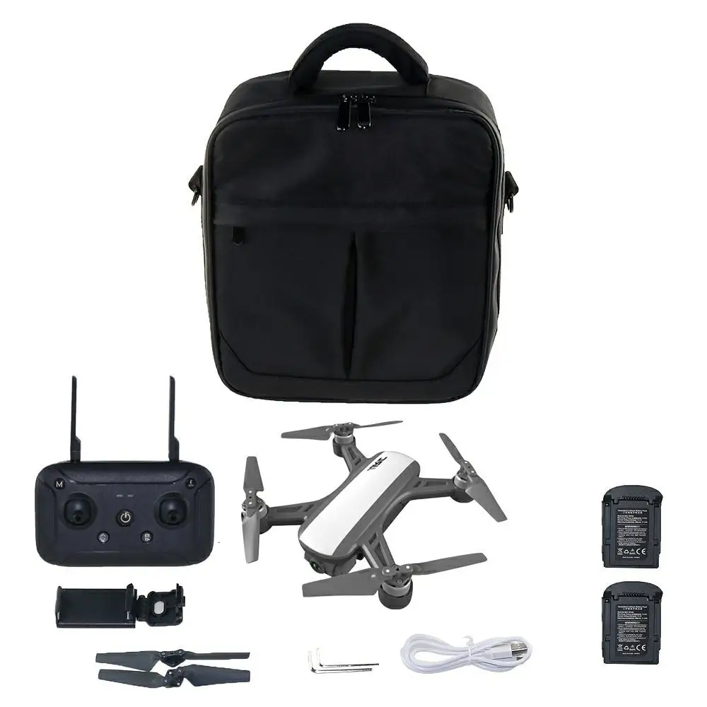 White-2Batteries-Bag JJRC X9 Профессиональные с GPS бесщеточный Радиоуправляемый Дрон с 5G WiFi FPV 1080P HD камера Следуйте за мной селфи дистанционное управление Дрон вертолеты - Цвет: White-2Batteries-Bag