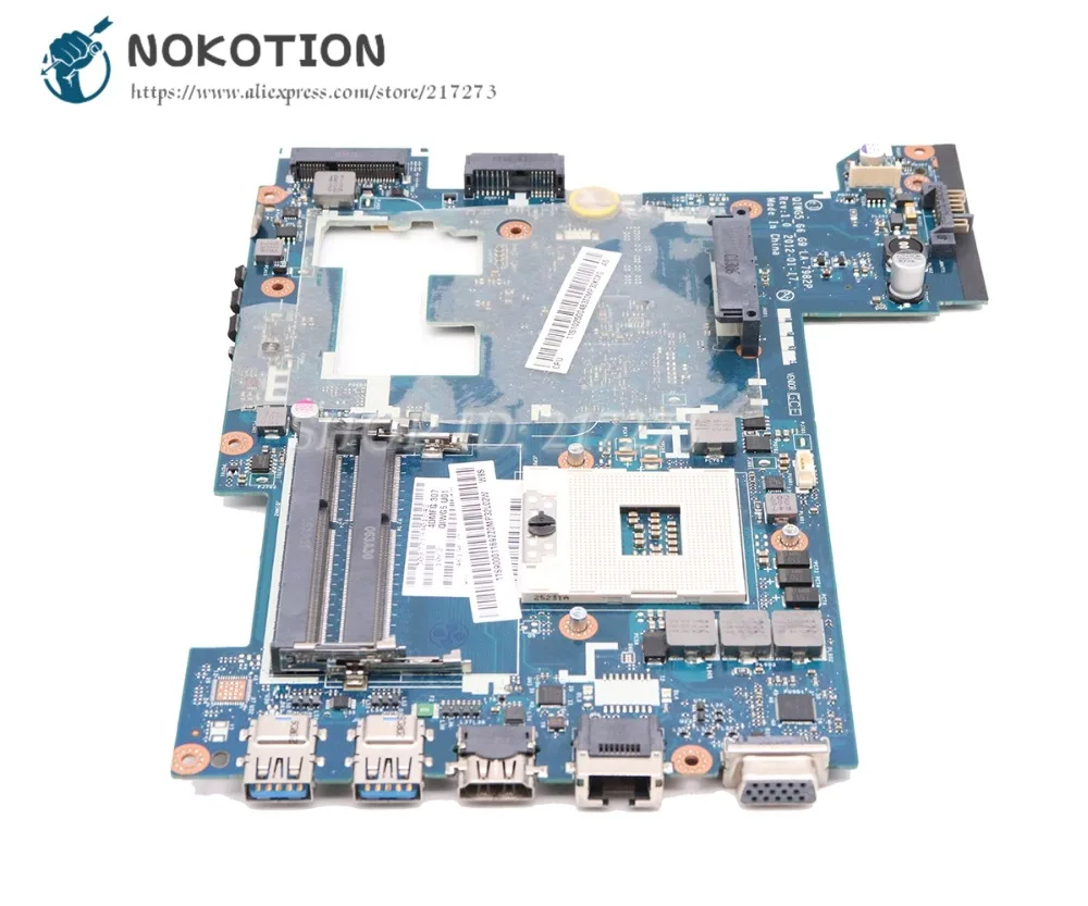Материнская плата NOKOTION для ноутбука Lenovo G480 QIWG5_G6_G9 LA-7982P материнская 14 дюймов HM76 UMA